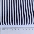 Cotton fabric with white and navy blue stripes, 4 mm wide