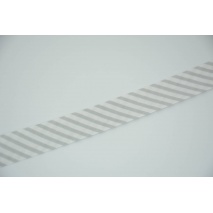 Cotton bias binding in gray stripes pattern