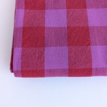 Double-sided 3cm check, 100% cotton, red-cyclamen