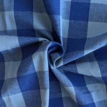 Double-sided 3cm check, 100% cotton, mint-blue