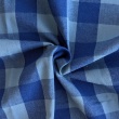Double-sided 3cm check, 100% cotton, mint-blue