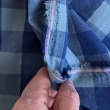 Double-sided 3cm check, 100% cotton, mint-blue