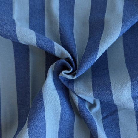 Double-sided 2cm stripes, 100% cotton, mint-blue