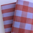 Double-sided 3cm check, 100% cotton, lavender-orange