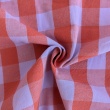 Double-sided 3cm check, 100% cotton, lavender-orange