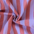 Double-sided 2cm stripes, 100% cotton, lavender-orange