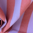 Double-sided 2cm stripes, 100% cotton, lavender-orange