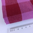 Double-sided 3cm check, 100% cotton, burgundy-cyclamen