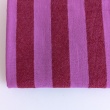 Double-sided 2cm stripes, 100% cotton, burgundy-cyclamen