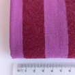 Double-sided 2cm stripes, 100% cotton, burgundy-cyclamen