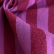 Double-sided 2cm stripes, 100% cotton, burgundy-cyclamen