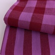 Double-sided 2cm stripes, 100% cotton, burgundy-cyclamen