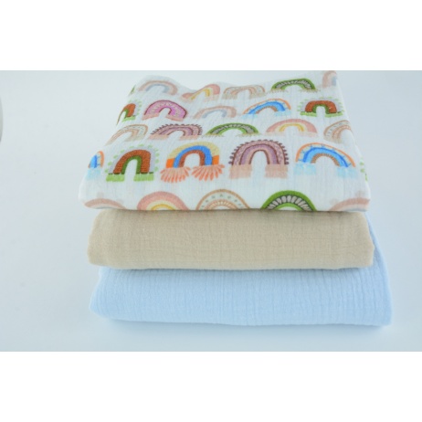 Fabric bundles No. 3404 AB 60cm, double gauze