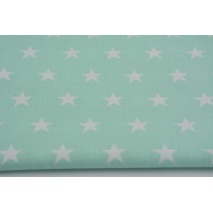 Cotton 100% stars 20mm on a mint background