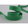 Stitched grosgrain green ribbon