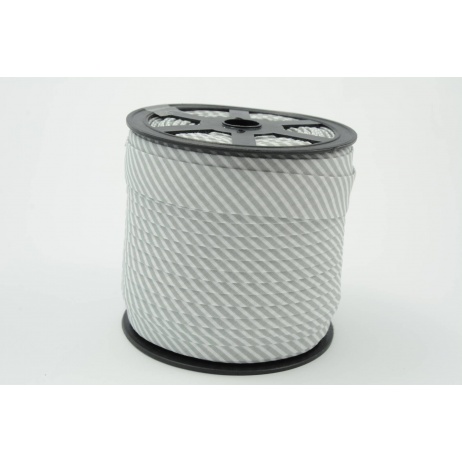 Cotton bias binding2mm gray stripes