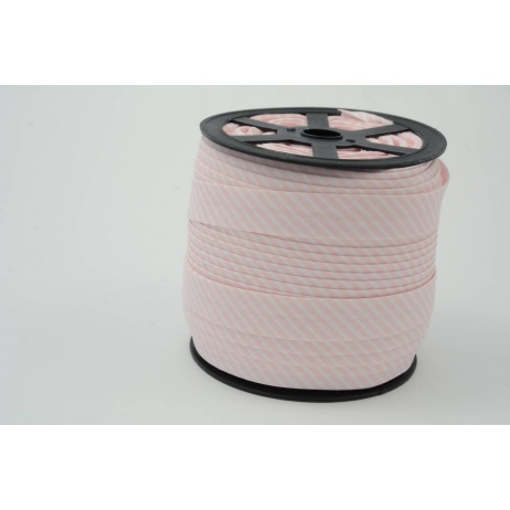 Cotton bias binding2mm light pink stripes Cotton bias binding2mm light pink stripes