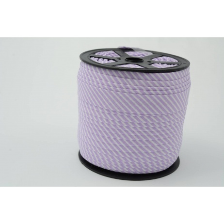 Cotton bias binding2mm violet stripes