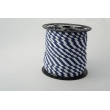 Cotton bias binding 5mm navy blue stripes 