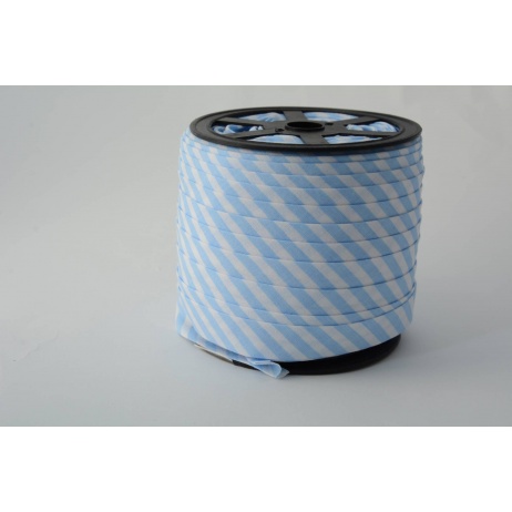 Cotton bias binding 5mm blue stripes