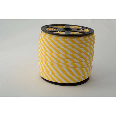 Cotton bias binding 5mm yellow stripes