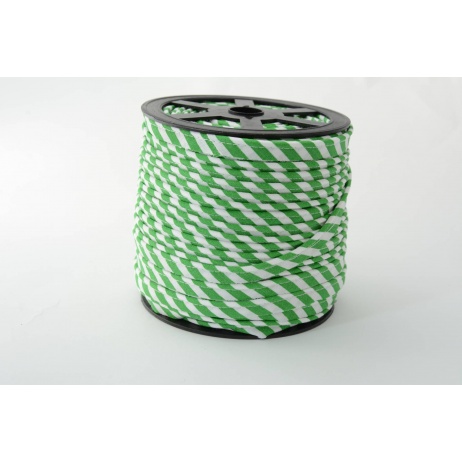Cotton edging ribbon 5mm dark green stripes