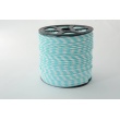 Cotton edging ribbon 5mm turquoise stripes