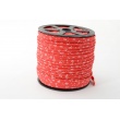Cotton edging ribbon, meadow on a red background