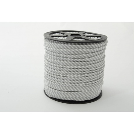 Cotton edging ribbon 2mm light gray stripes