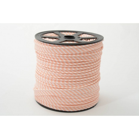 Cotton edging ribbon 2mm salmon stripes