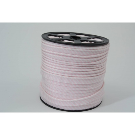 Cotton edging ribbon 2mm light pink stripes
