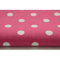Cotton 100% polka dots 17mm on a fuchsia background