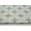 Cotton 100% light gray cross, plus on a white background