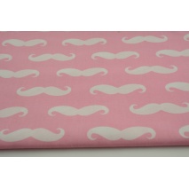 Cotton 100% mustache on a pink background