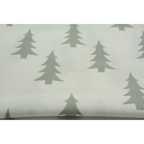 Cotton 100% gray Christmas tree on a white background