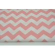 Cotton 100% coral pink chevron zigzag