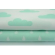Cotton 100% mint clouds on a white background