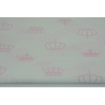 Cotton 100% pink crowns, majesty on a white background