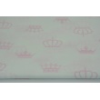 Cotton 100% pink crowns, majesty on a white background