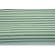 Knitwear 100% cotton 5mm gray stripes on a mint background