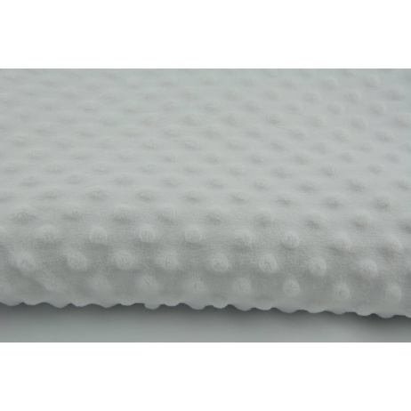 Dimple dot fleece minky white color