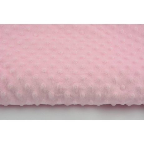 Dimple dot fleece minky pink color