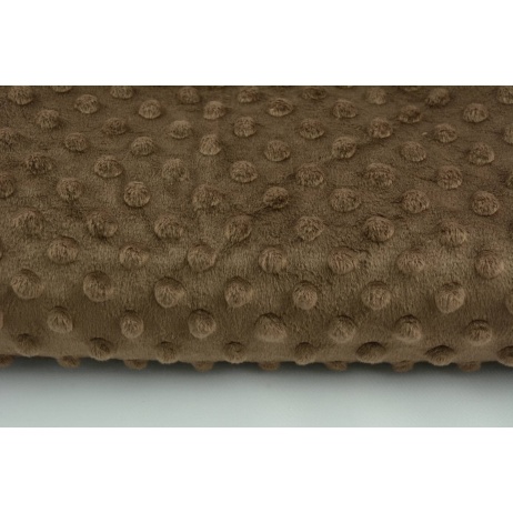 Dimple dot fleece minky in a brown color Dimple dot fleece minky in a brown color