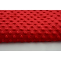 Polar z wytłaczanymi bąbelkami minky czerwony 380g/m2