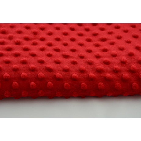 Dimple dot fleece minky in red color Dimple dot fleece minky in red color
