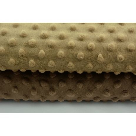 Dimple dot fleece minky in cappuccino color Dimple dot fleece minky in cappuccino color