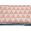Cotton 100% coral triangles on a white background