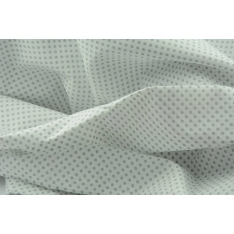Bawełna 100% biała w szare kropeczki 3mm Bawełna 100% biała w szare kropeczki 3mm