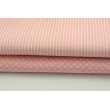 Cotton 100% coral pink stripes 2x1mm