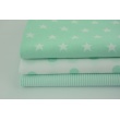 Cotton 100% mint polka dots 17mm on a white background